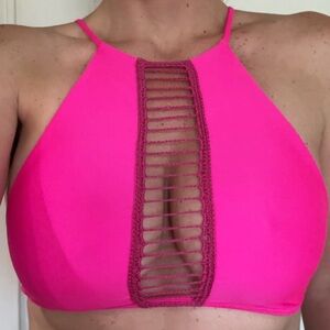 Acacia Swimwear top with Crochet detail size medium